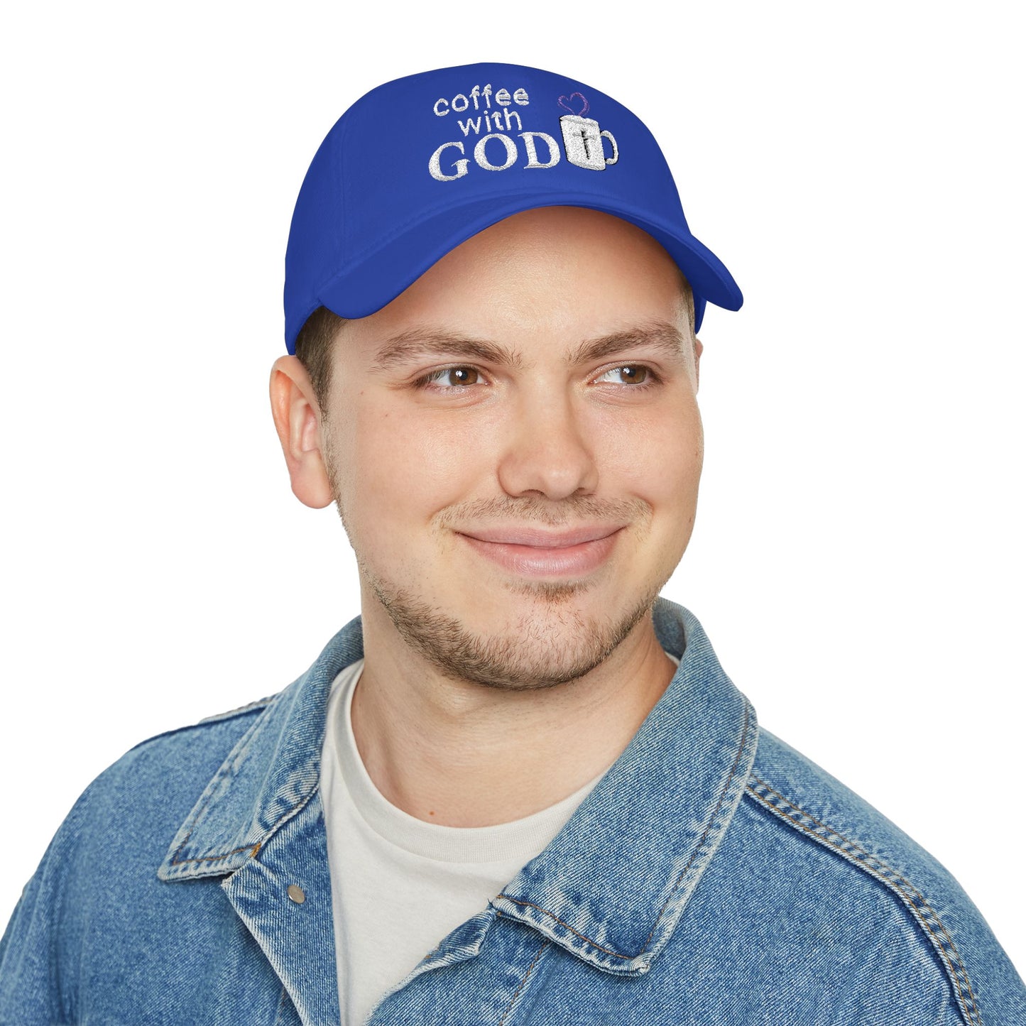 Coffee with God Embroidered Baseball Cap — Christian Faith Hat