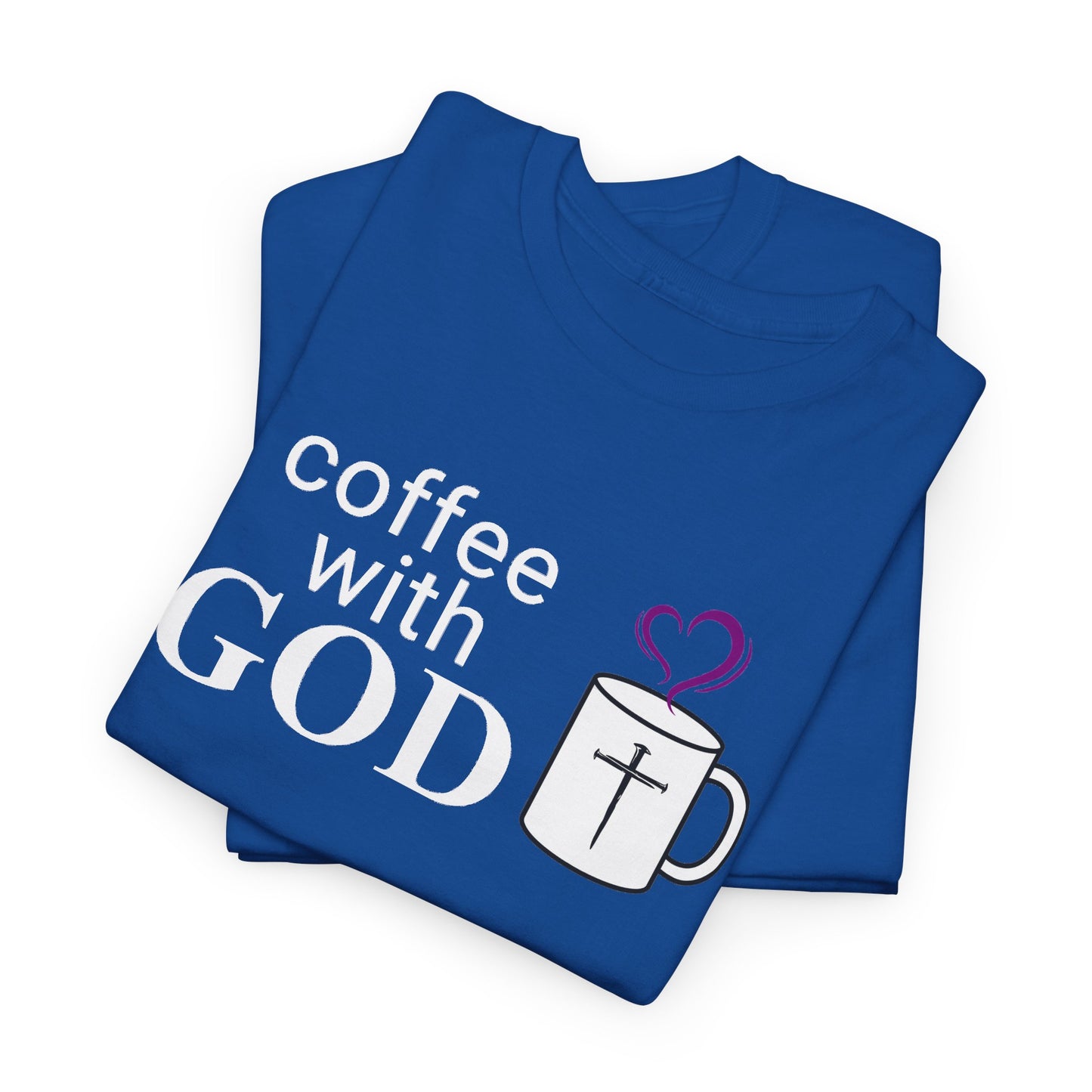 Coffee with God Christian Tee — Faith Mug Graphic Shirt