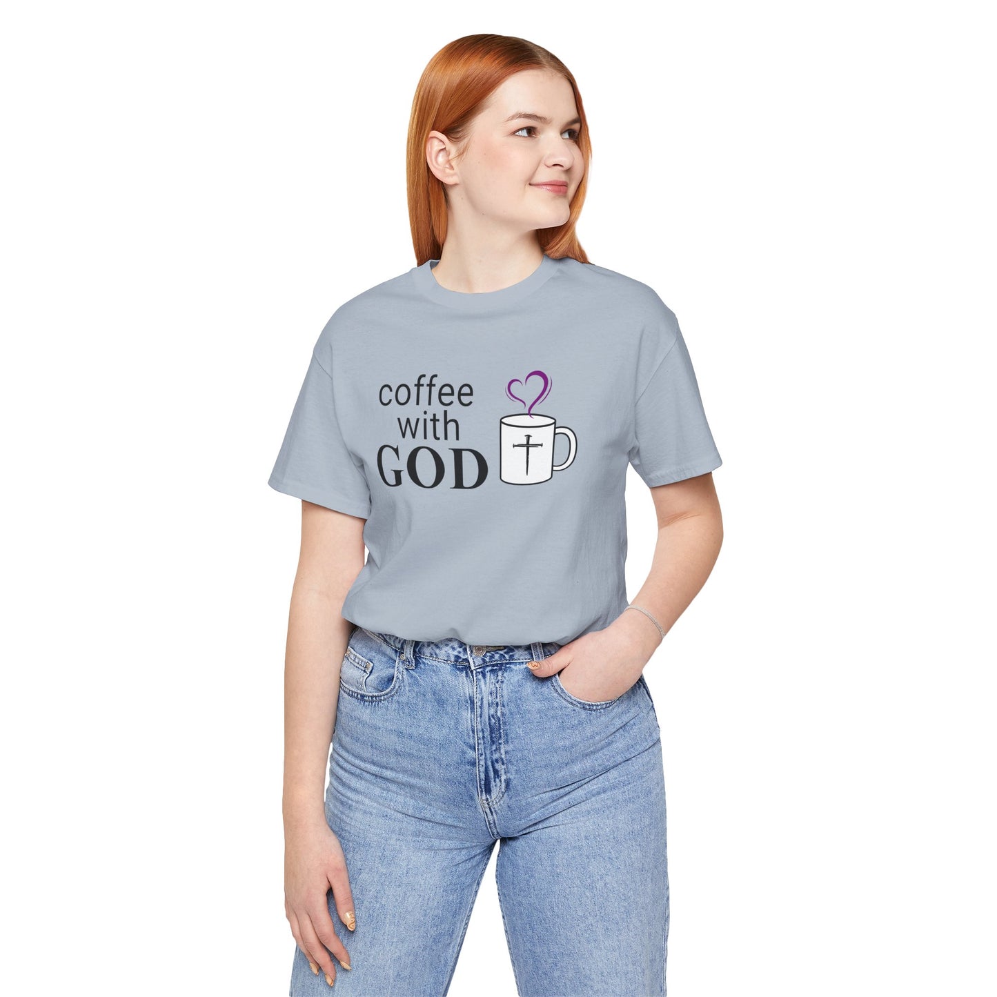 Coffee With God T-Shirt -- Black Print — Christian Faith Prayer Tee