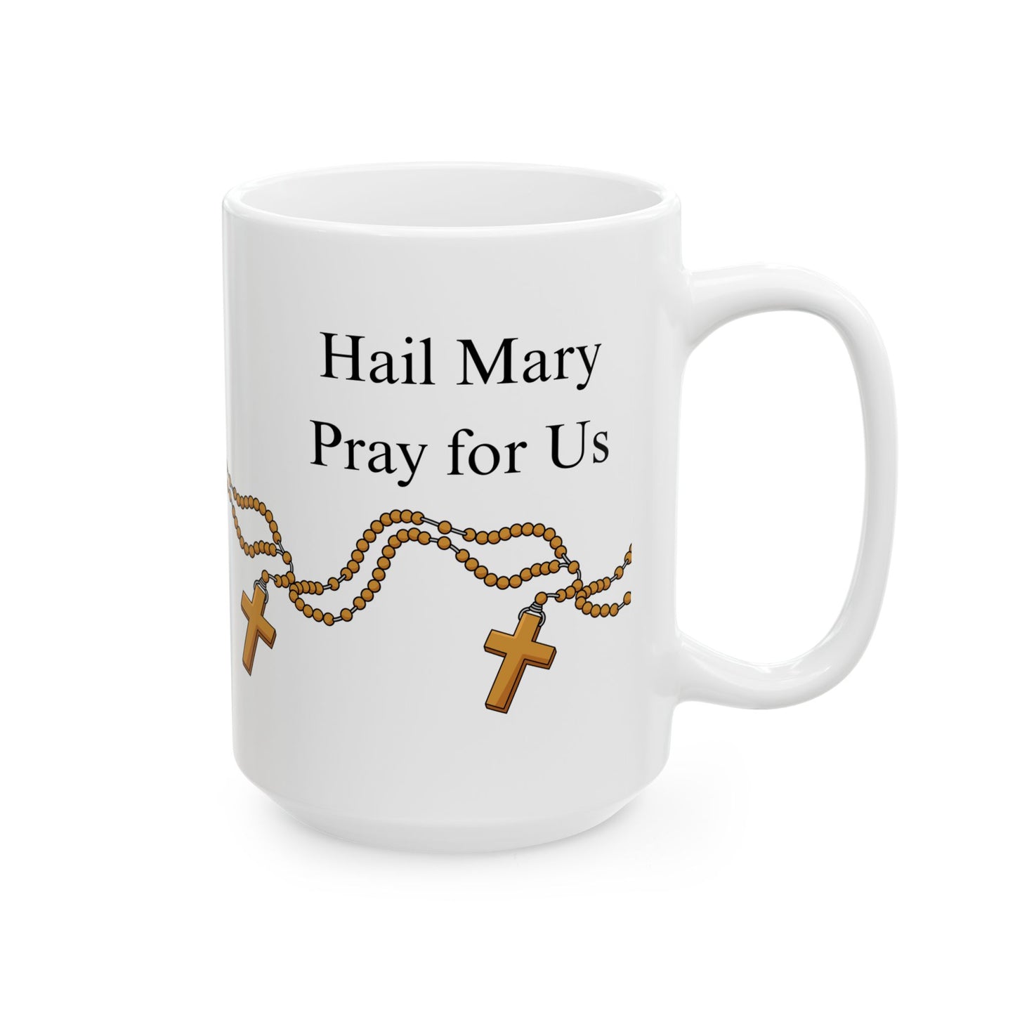 Rosary & Hail Mary 15oz Mug