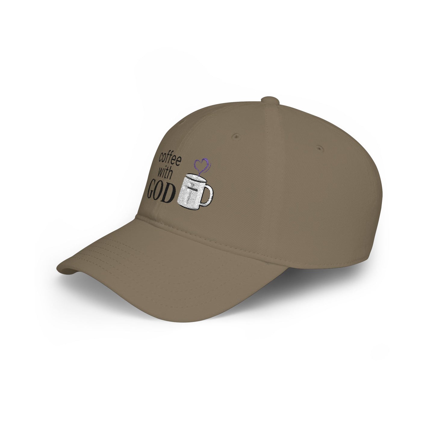 Coffee with God Embroidered Baseball Cap — Christian Faith Hat