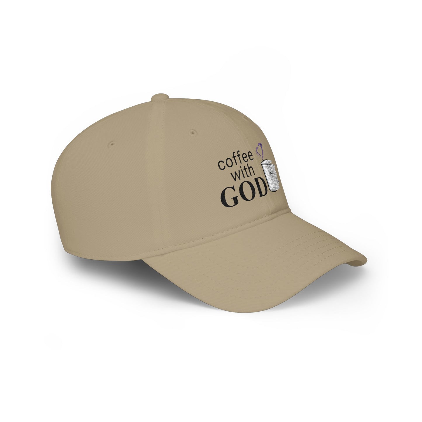Coffee with God Embroidered Baseball Cap — Christian Faith Hat