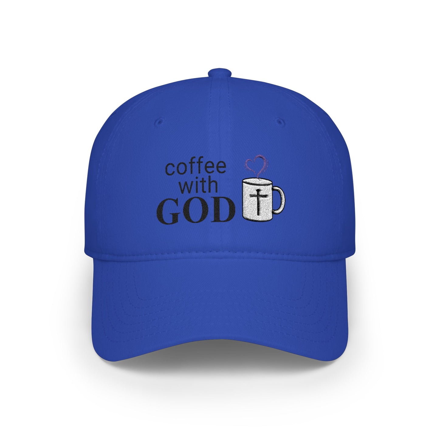 Coffee with God Embroidered Baseball Cap — Christian Faith Hat
