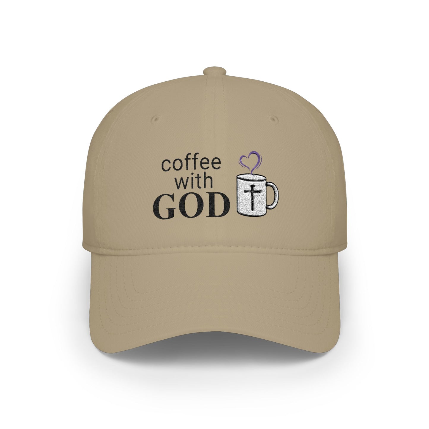 Coffee with God Embroidered Baseball Cap — Christian Faith Hat