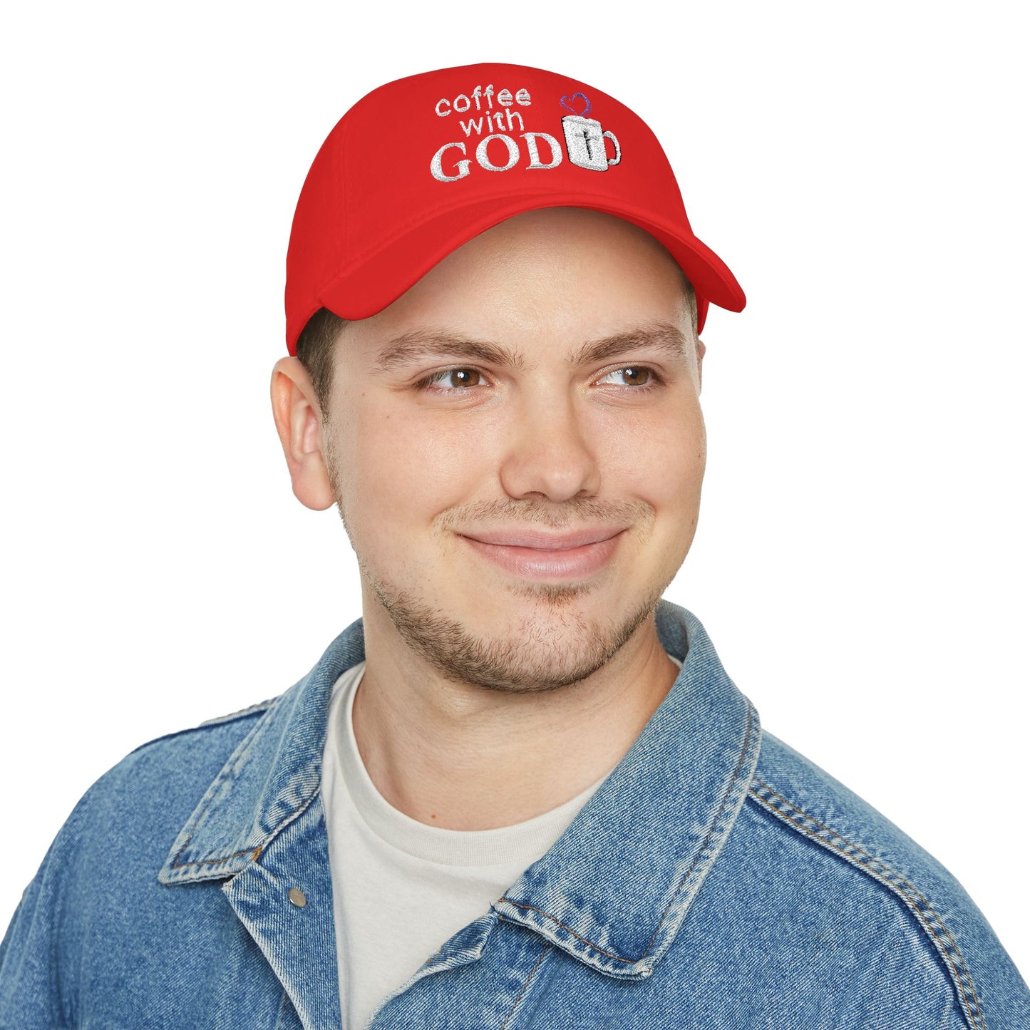 Coffee with God Embroidered Baseball Cap — Christian Faith Hat