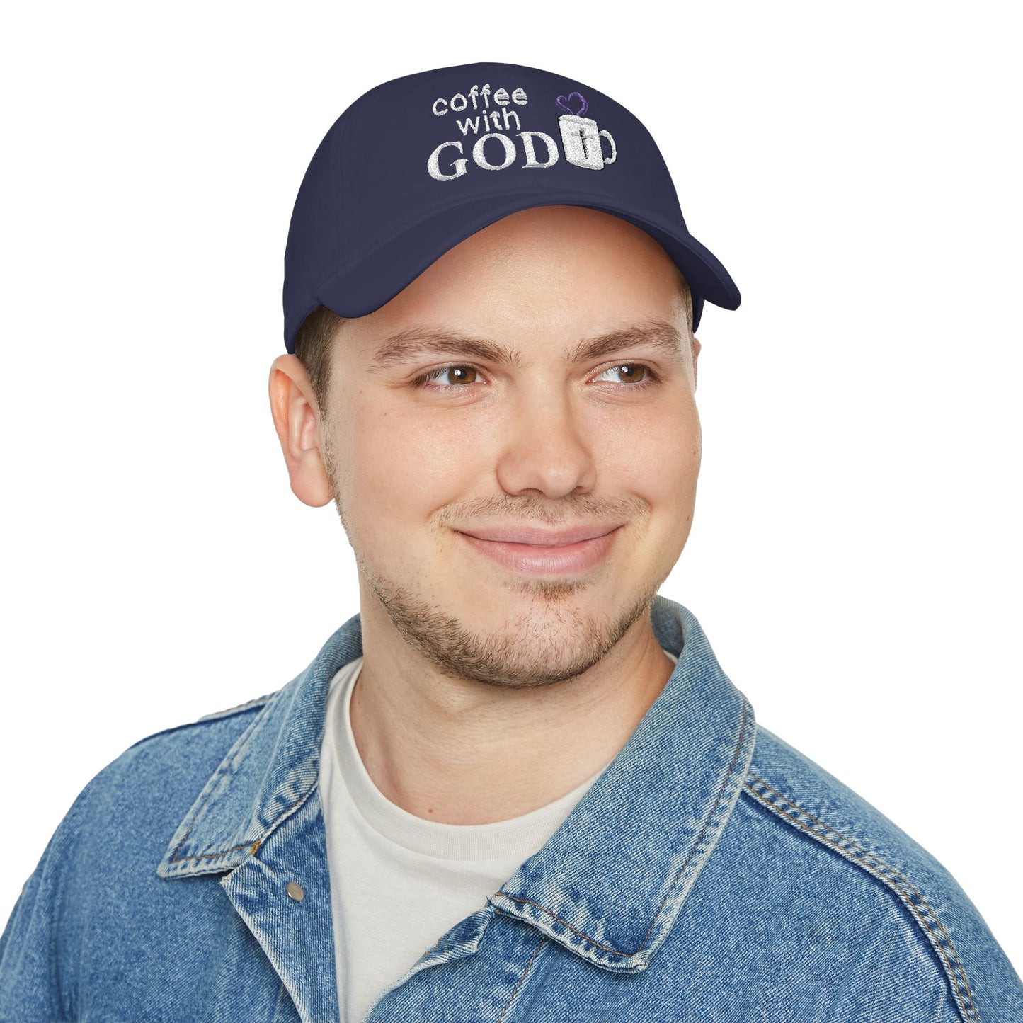 Coffee with God Embroidered Baseball Cap — Christian Faith Hat