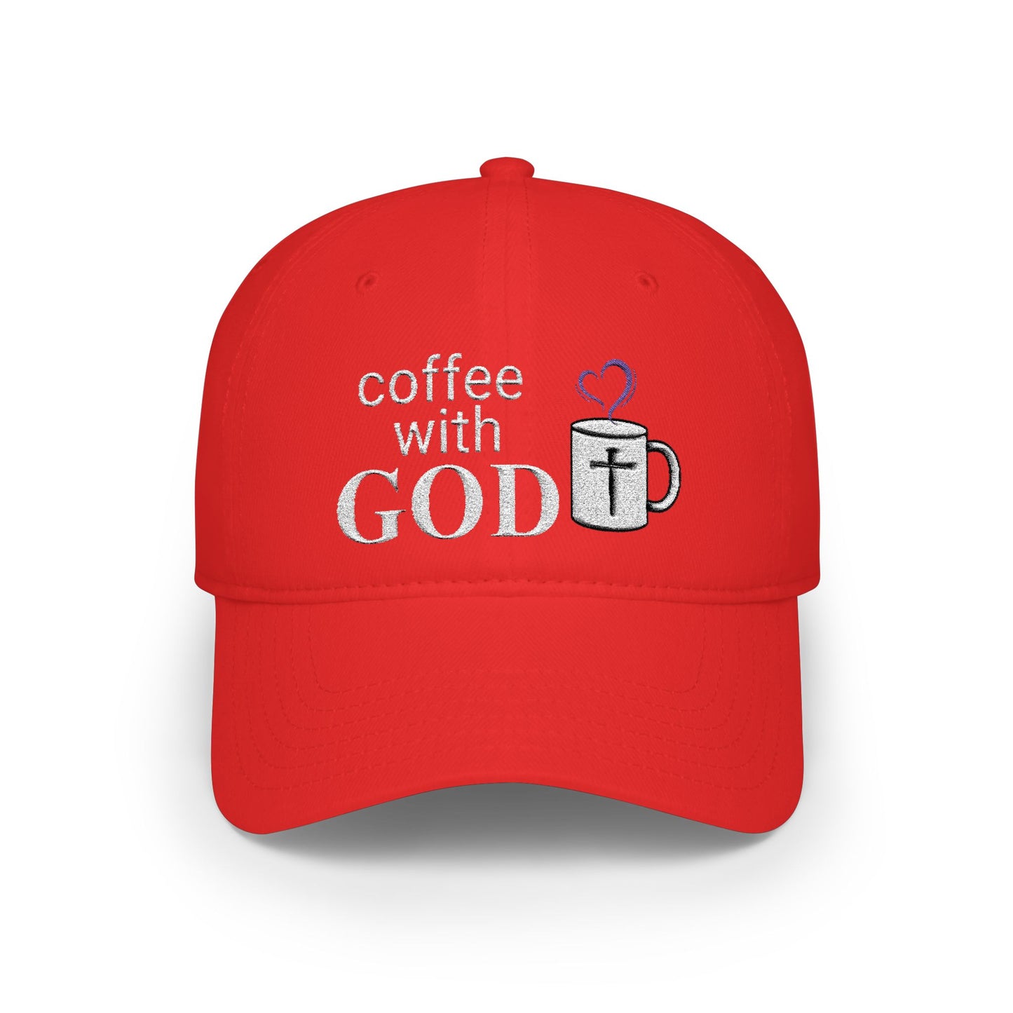 Coffee with God Embroidered Baseball Cap — Christian Faith Hat