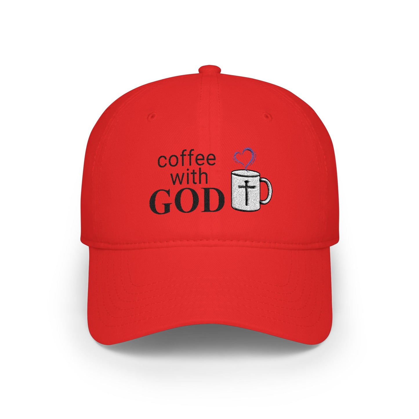 Coffee with God Embroidered Baseball Cap — Christian Faith Hat
