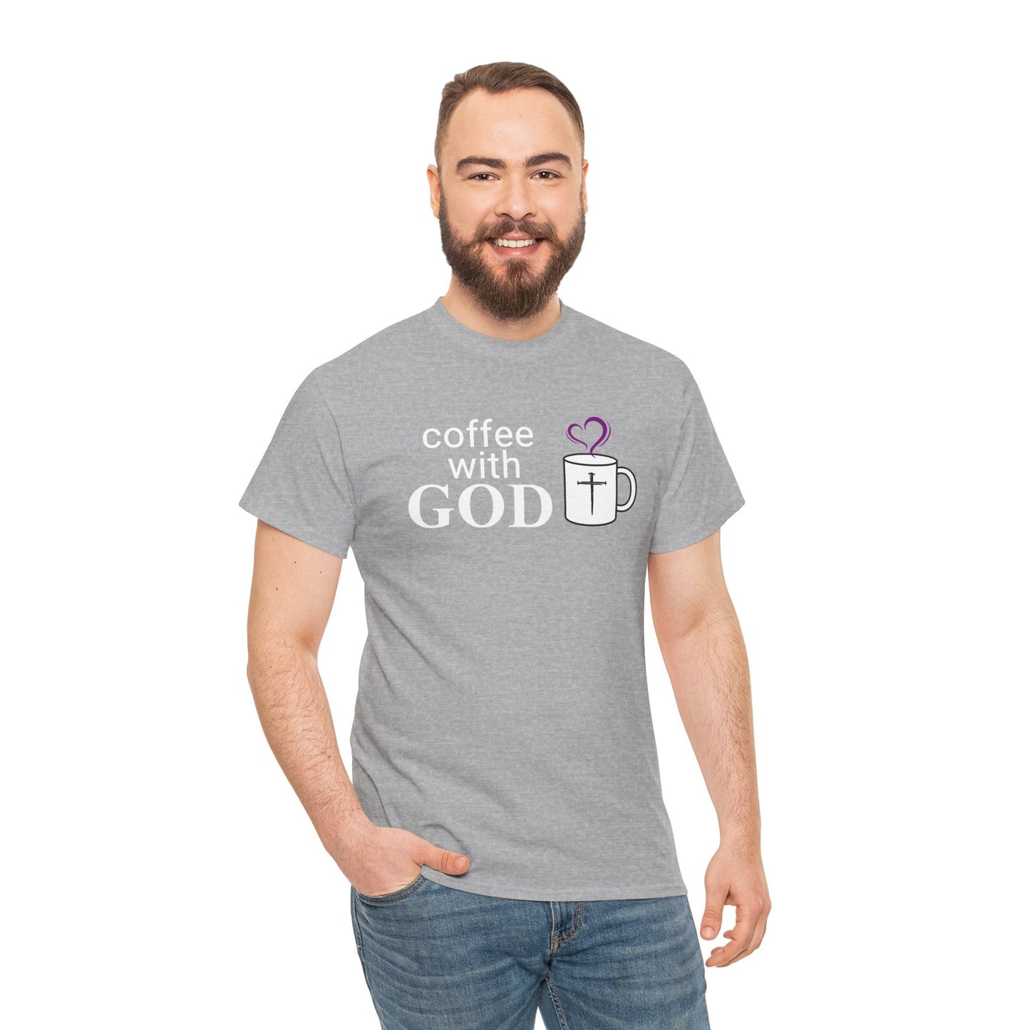 Coffee with God Christian Tee — Faith Mug Graphic Shirt