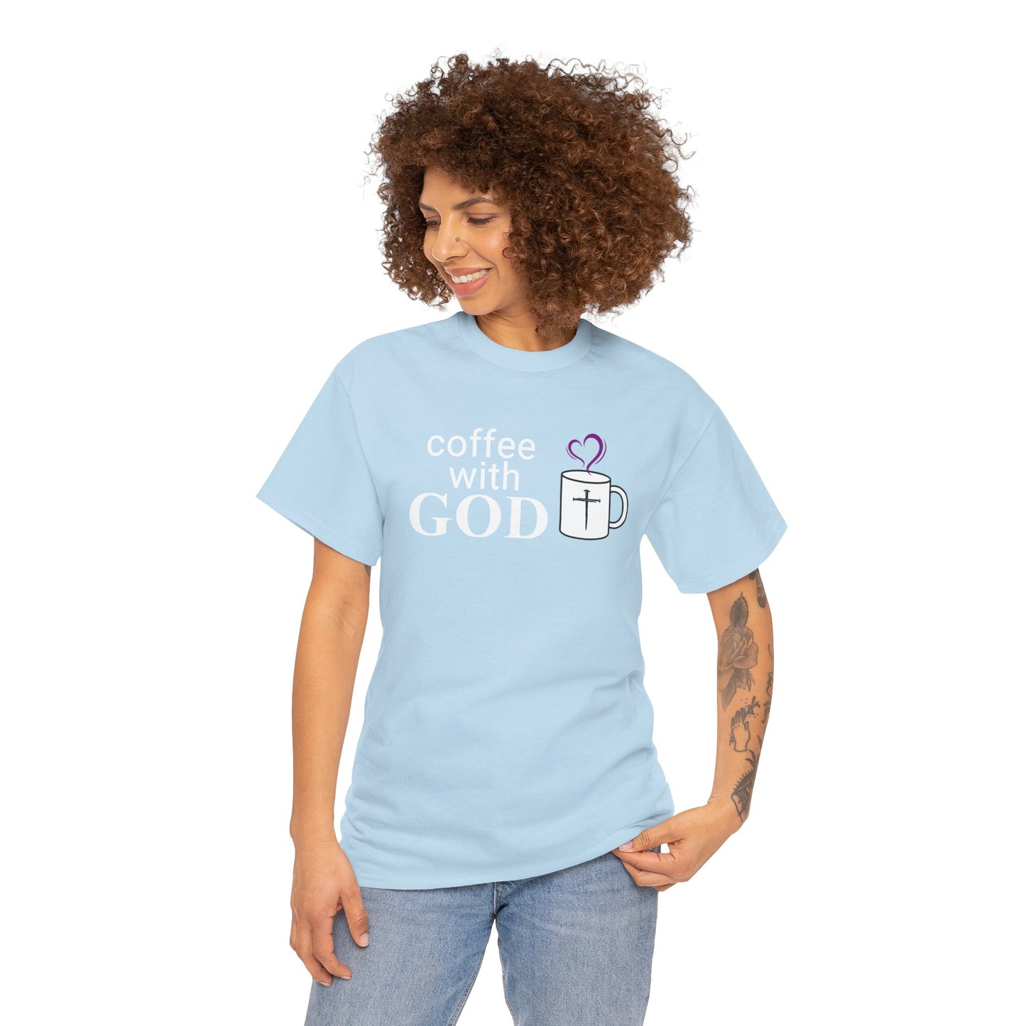 Coffee with God Christian Tee — Faith Mug Graphic Shirt