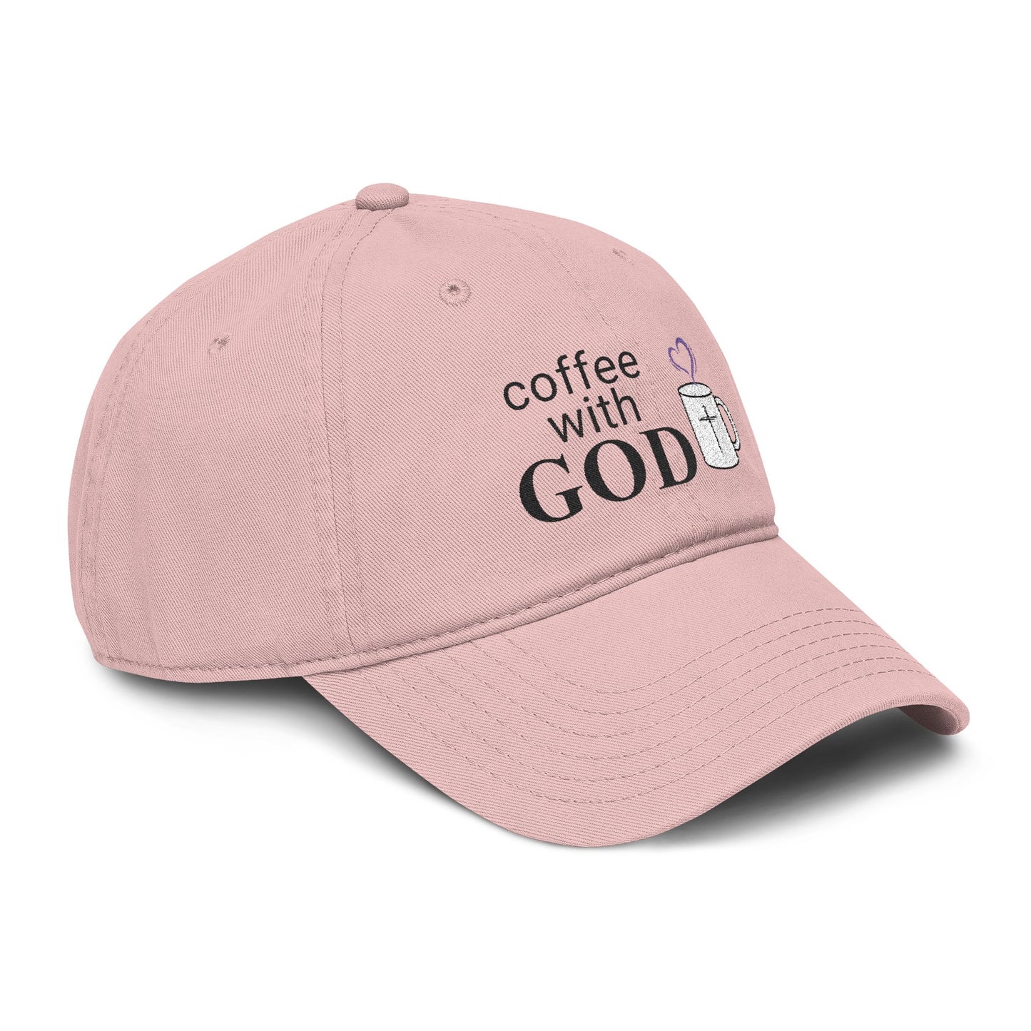 Coffee With God Embroidered Baseball Cap — Faith & Coffee Dad Hat