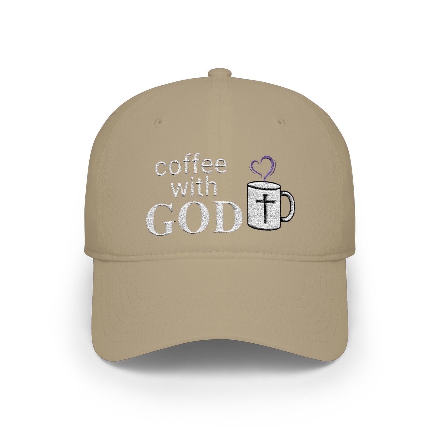Coffee with God Embroidered Baseball Cap — Christian Faith Hat