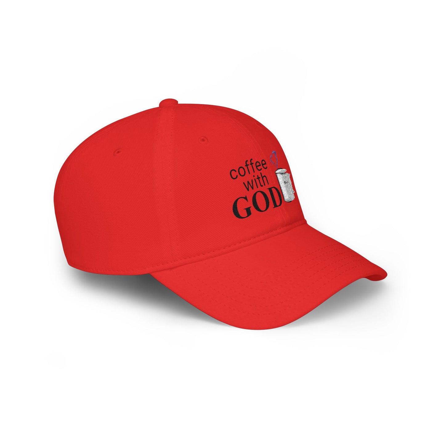 Coffee with God Embroidered Baseball Cap — Christian Faith Hat