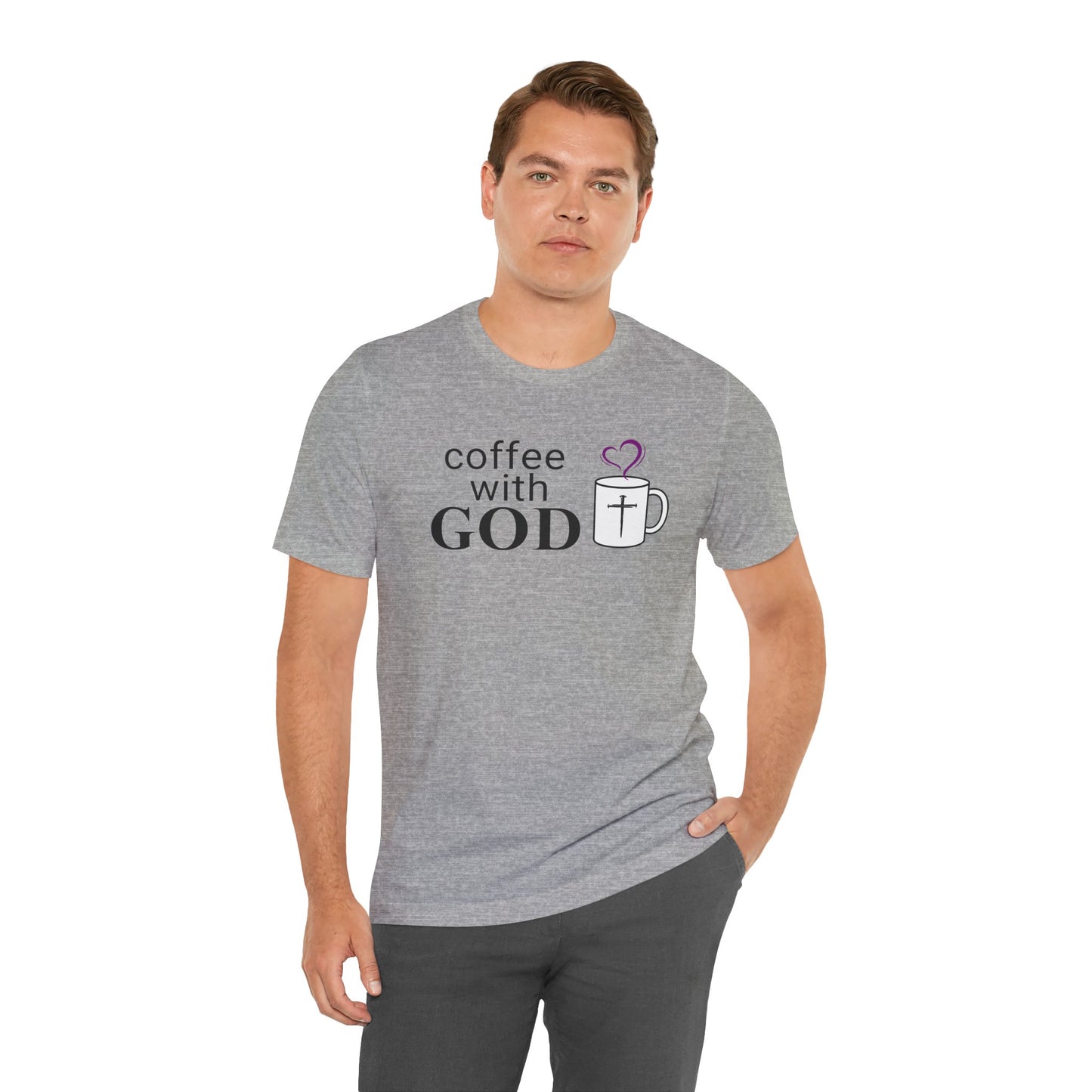 Coffee With God T-Shirt -- Black Print — Christian Faith Prayer Tee