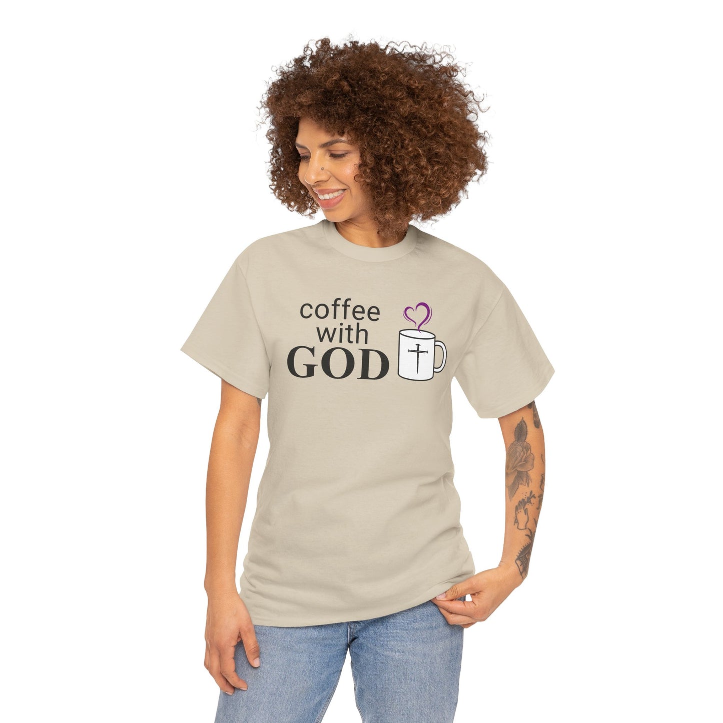 Coffee with God T-Shirt - Black print