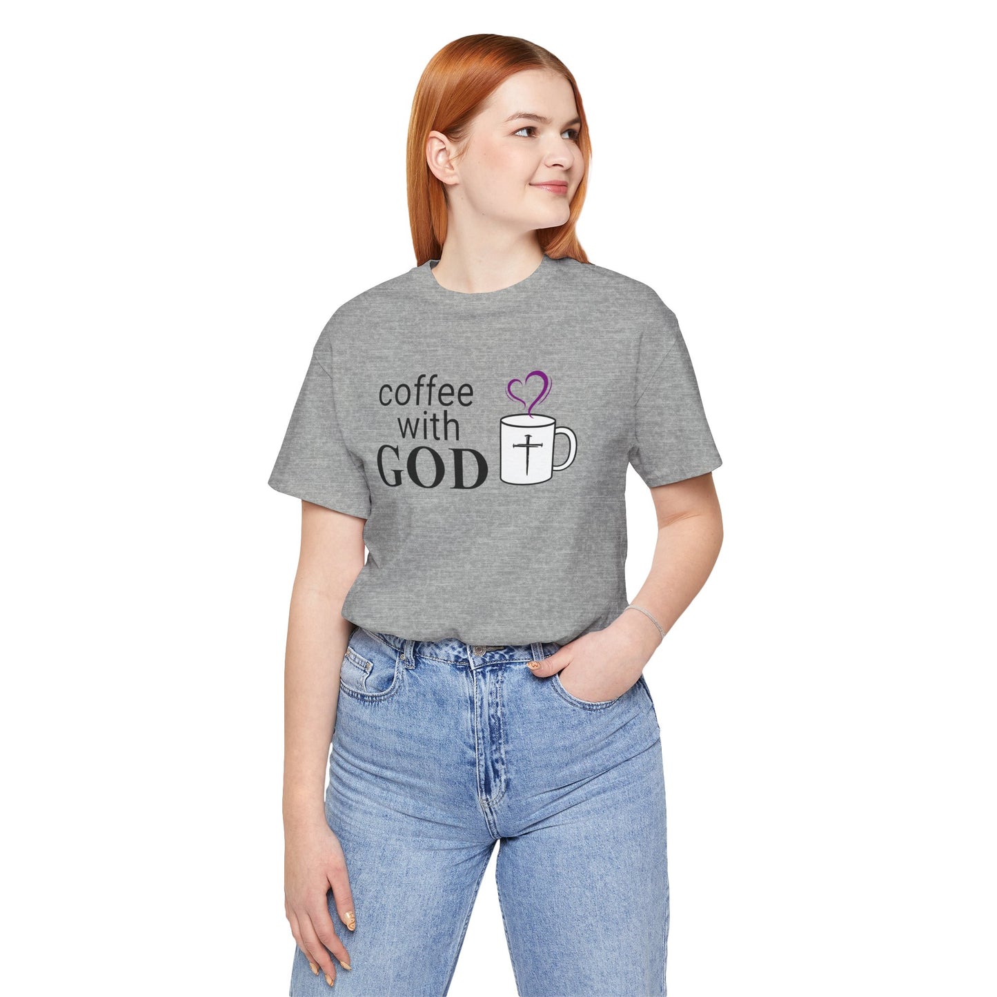 Coffee With God T-Shirt -- Black Print — Christian Faith Prayer Tee