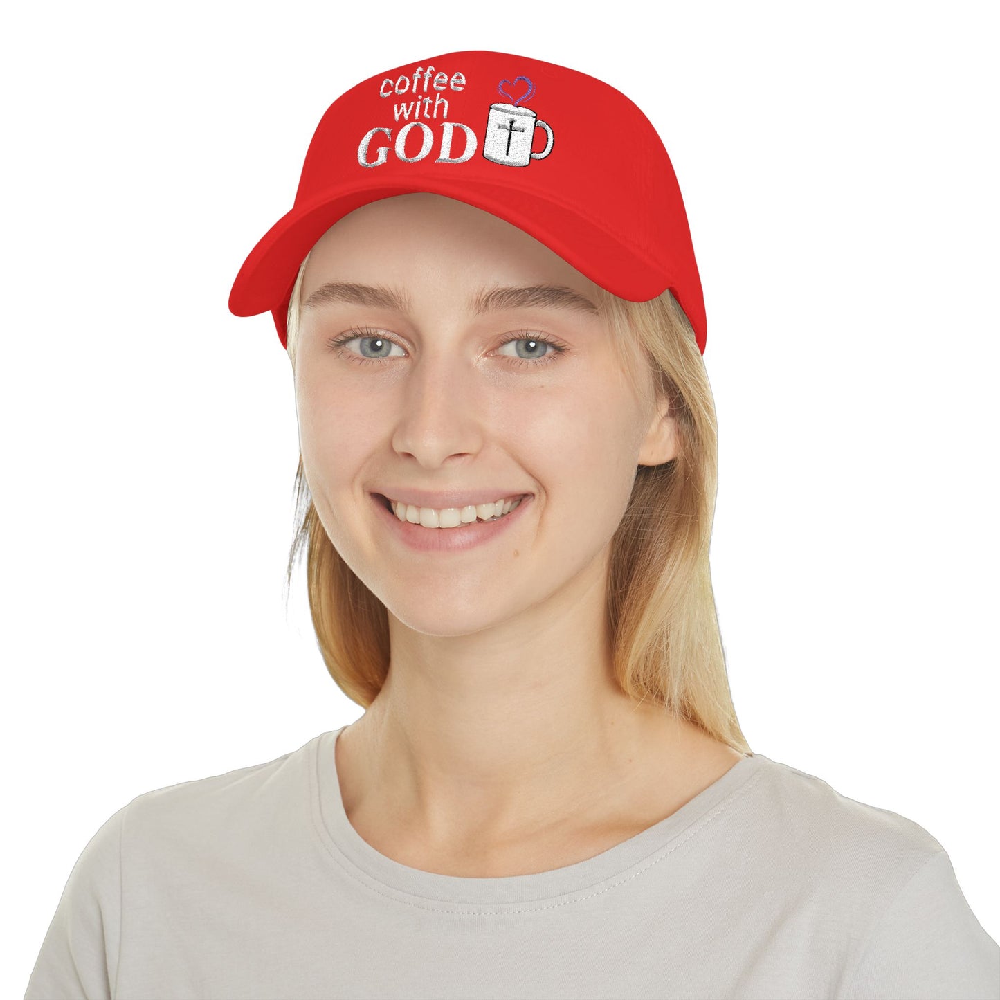 Coffee with God Embroidered Baseball Cap — Christian Faith Hat