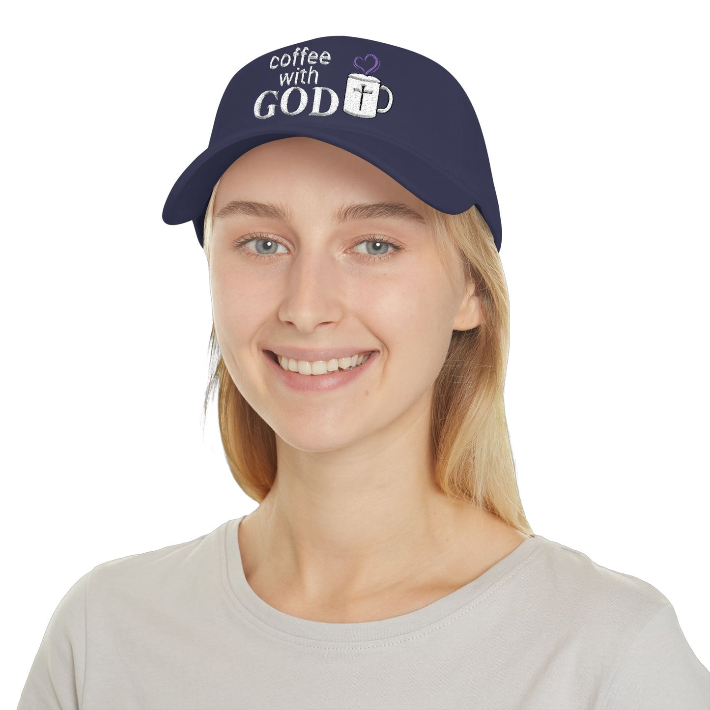 Coffee with God Embroidered Baseball Cap — Christian Faith Hat
