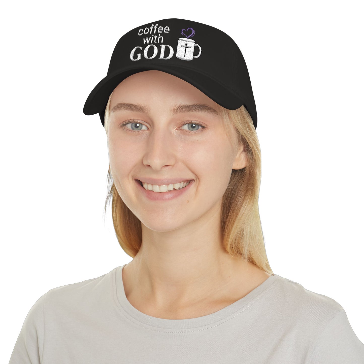 Coffee with God Embroidered Baseball Cap — Christian Faith Hat