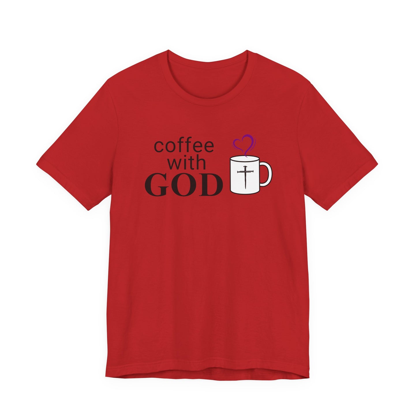 Coffee With God T-Shirt -- Black Print — Christian Faith Prayer Tee