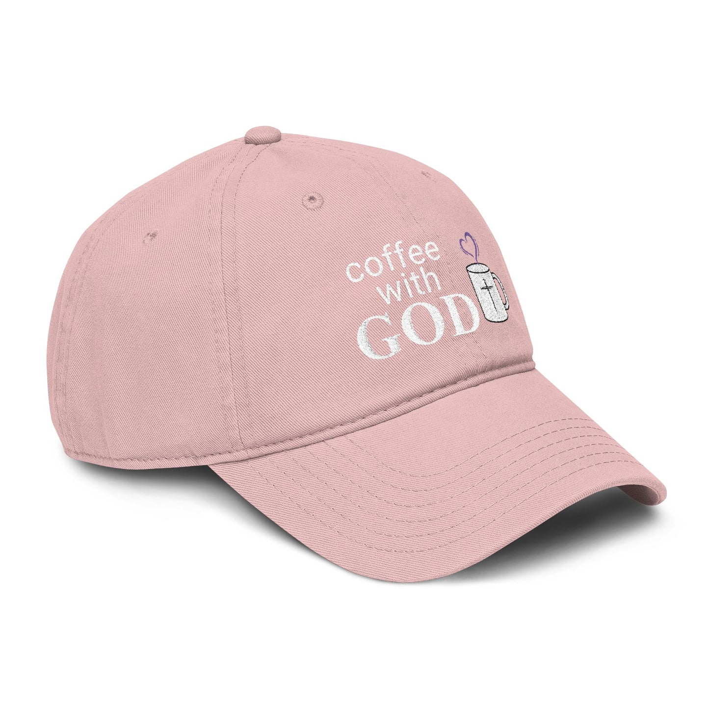 Coffee With God Embroidered Baseball Cap — Faith & Coffee Dad Hat