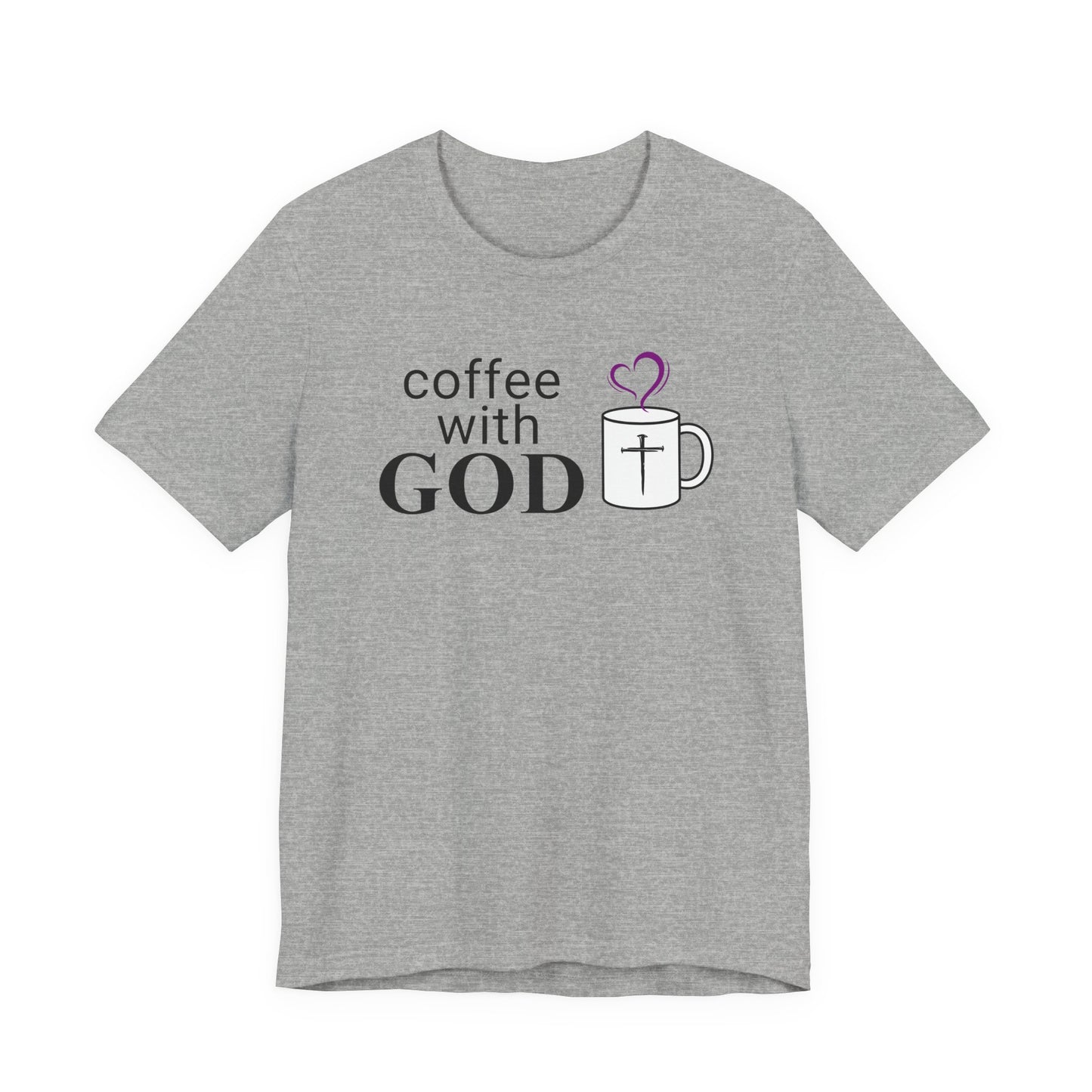 Coffee With God T-Shirt -- Black Print — Christian Faith Prayer Tee