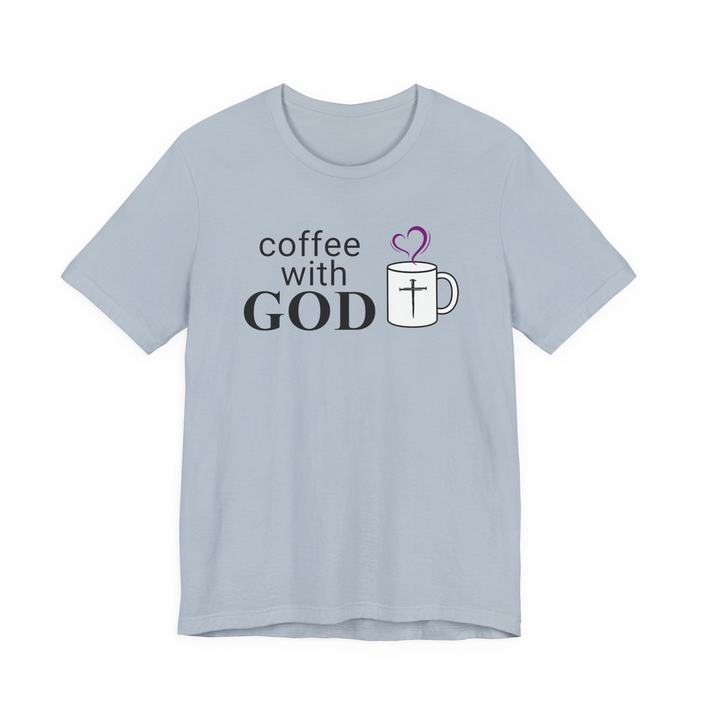 Coffee With God T-Shirt -- Black Print — Christian Faith Prayer Tee