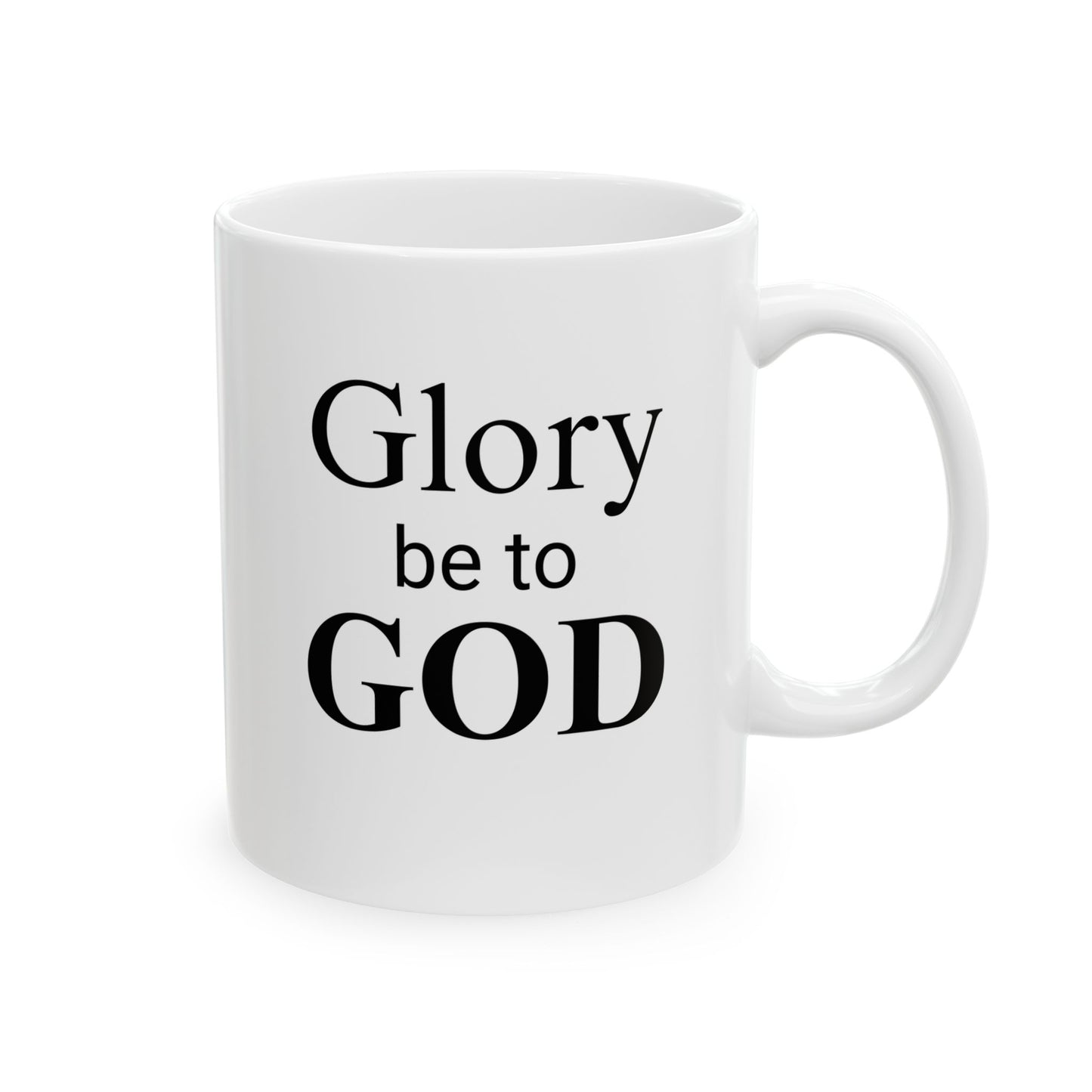 11 oz "Glory be to GOD" & Dove with olive branch ceramic Mug, Unique Gift for Women & Men of Faith