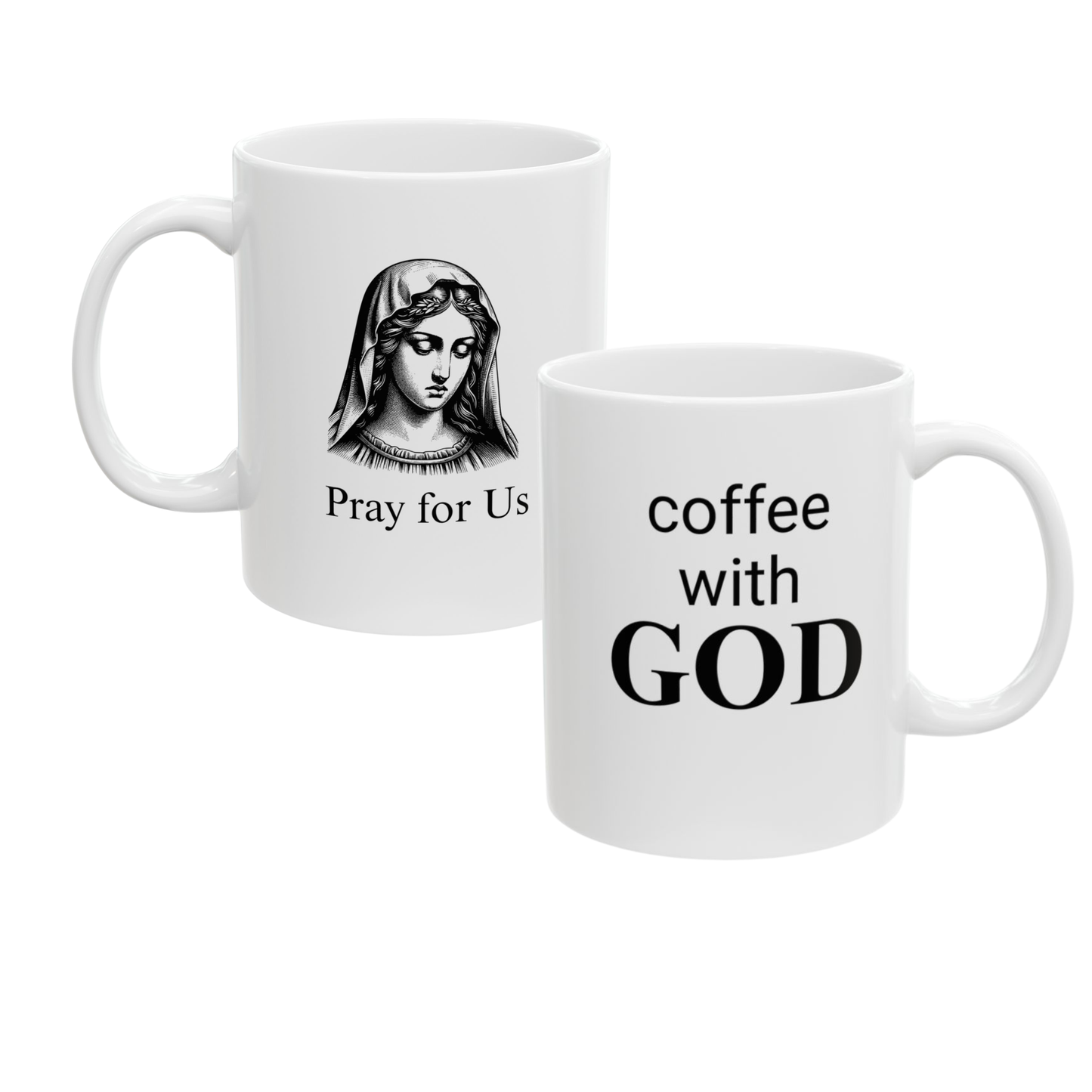 Pray for Us & Virgin Mary 11 oz  Mug