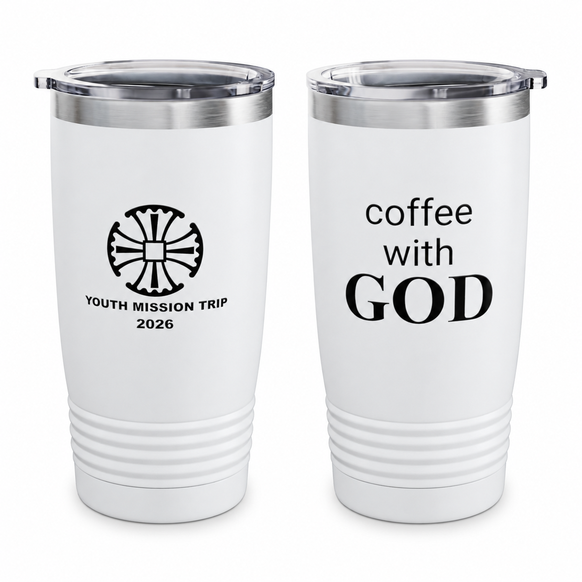 Grace Anglican Church – YOUTH MISSION TRIP 2026 – White 20 oz Tumbler