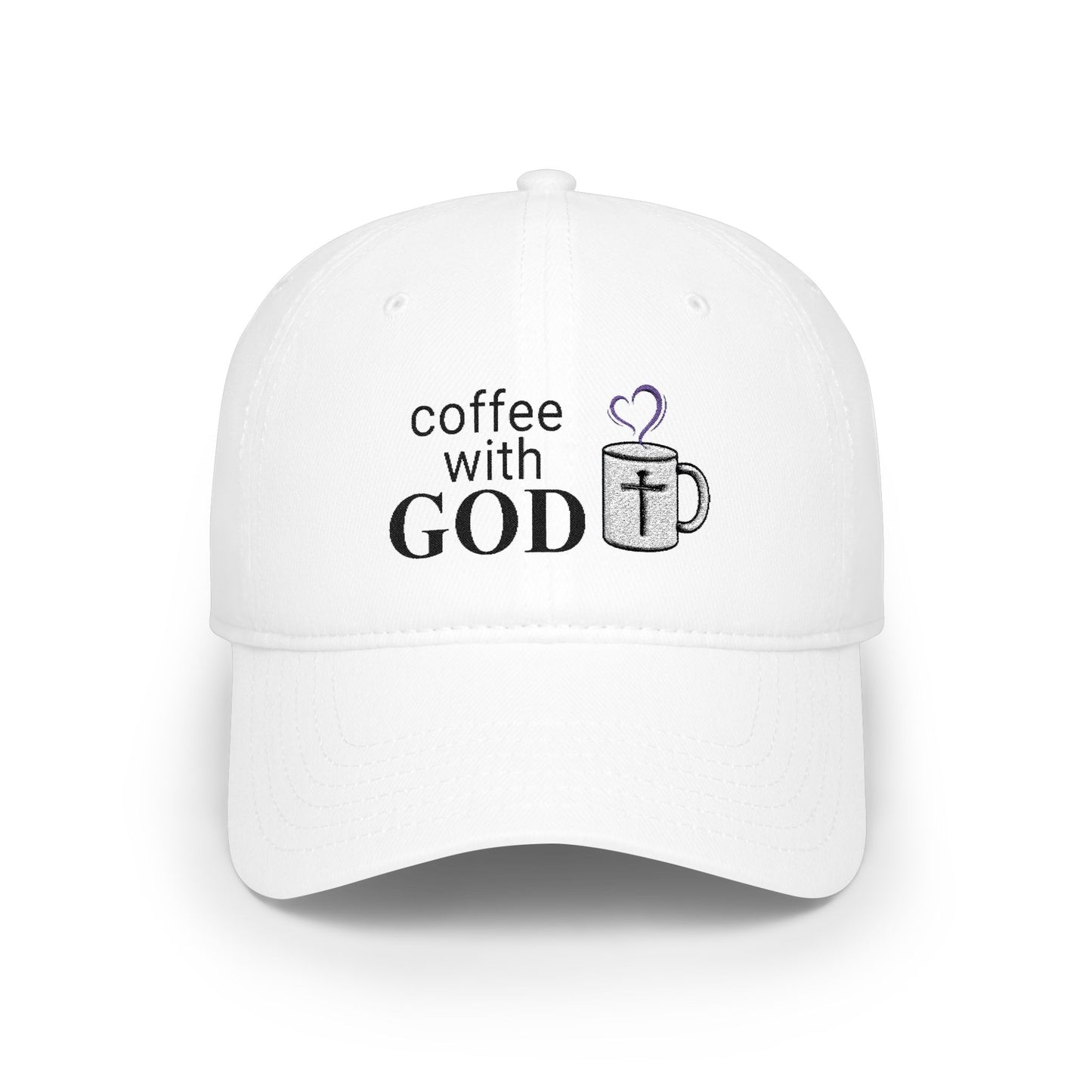 Coffee with God Embroidered Baseball Cap — Christian Faith Hat