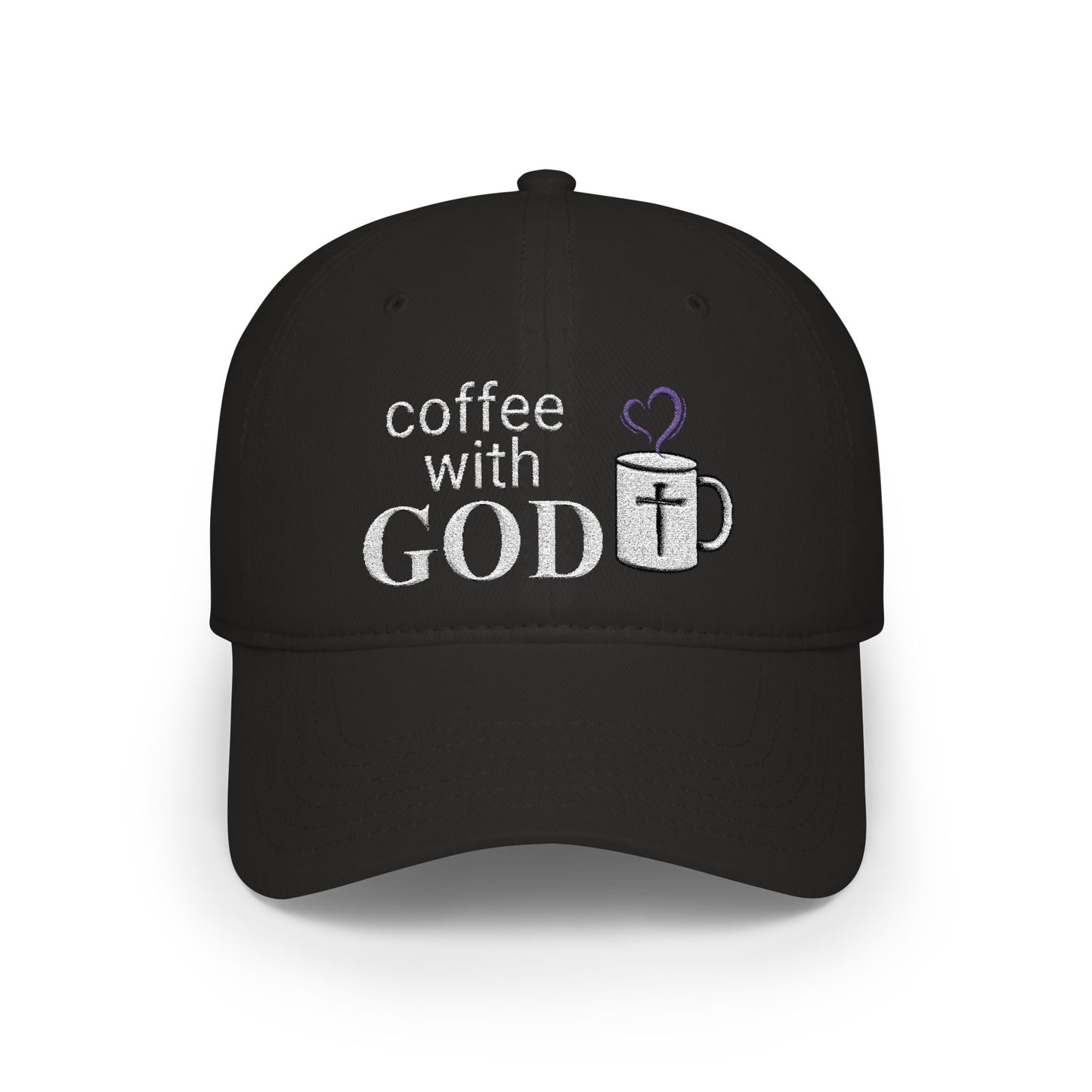 Coffee with God Embroidered Baseball Cap — Christian Faith Hat