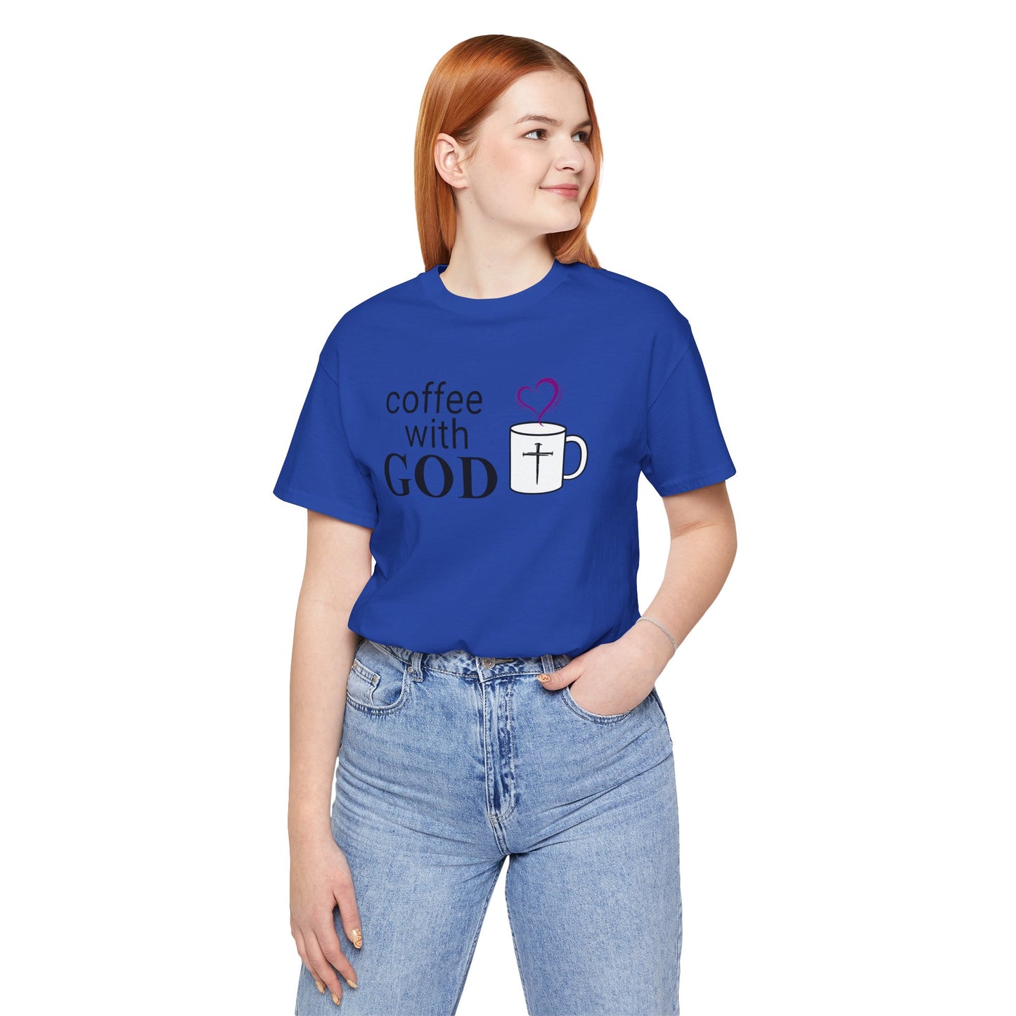 Coffee With God T-Shirt -- Black Print — Christian Faith Prayer Tee