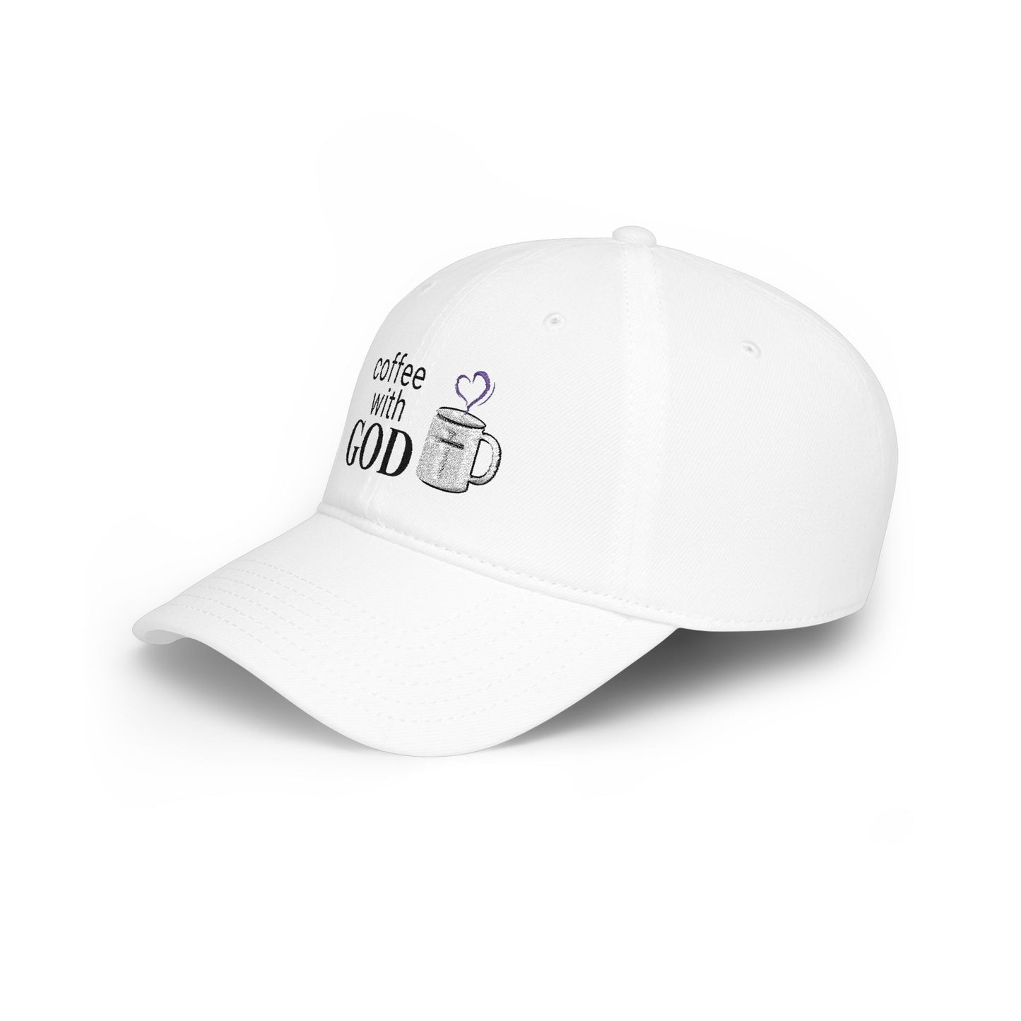 Coffee with God Embroidered Baseball Cap — Christian Faith Hat