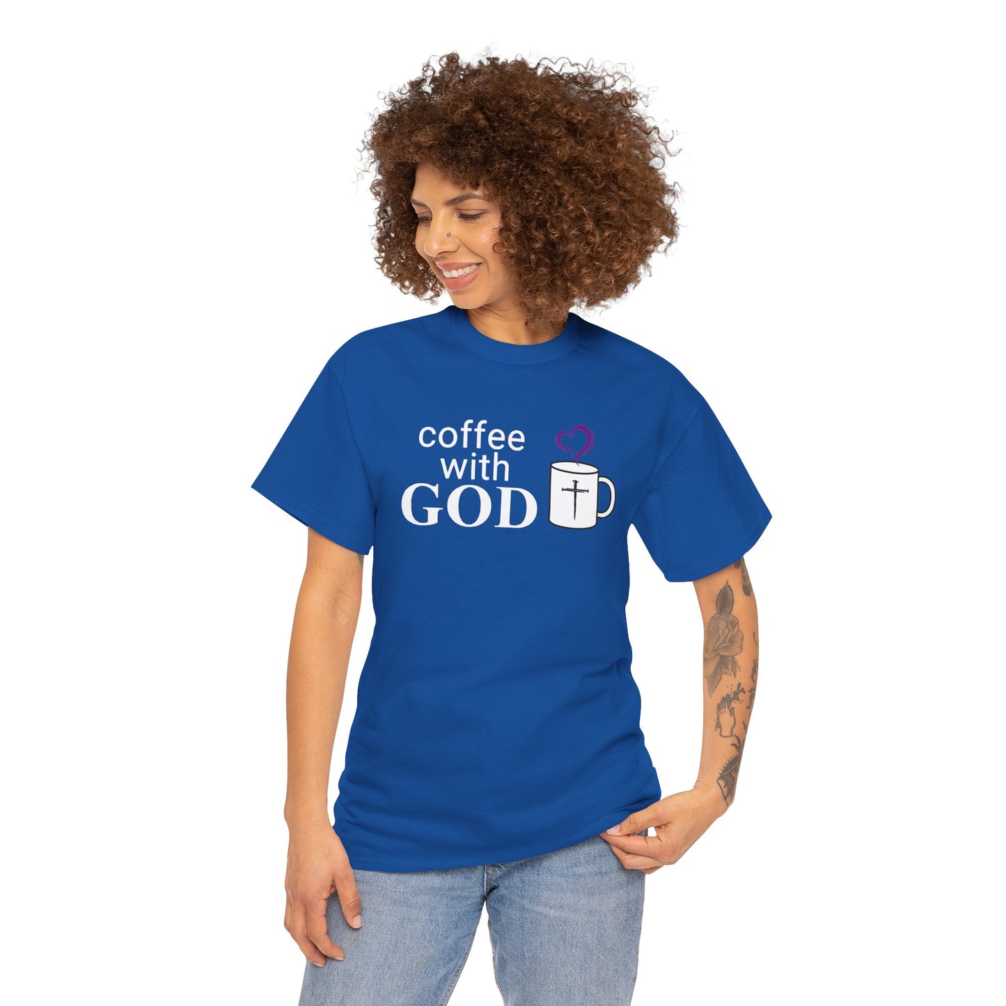 Coffee with God Christian Tee — Faith Mug Graphic Shirt