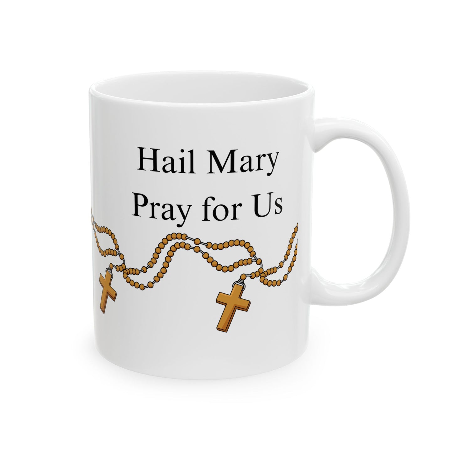 Rosary & Hail Mary 11 oz Mug