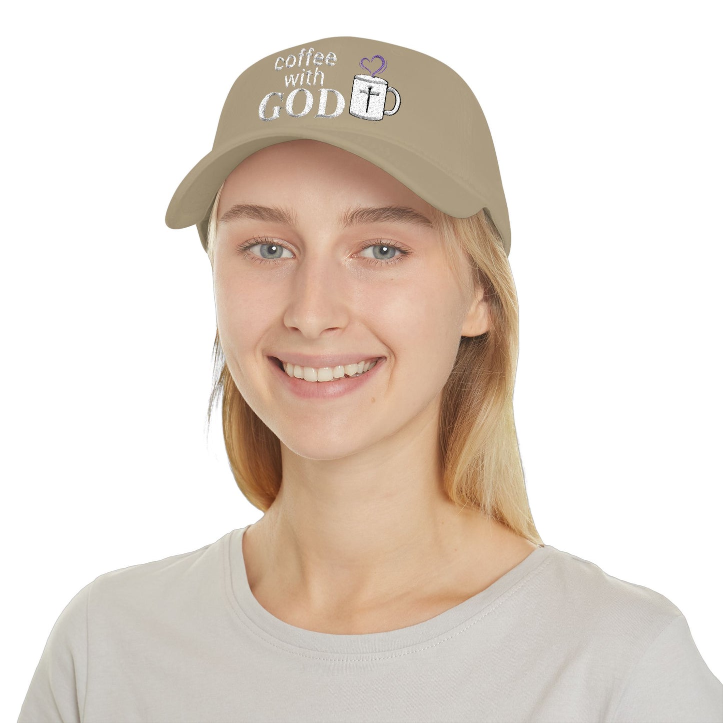 Coffee with God Embroidered Baseball Cap — Christian Faith Hat