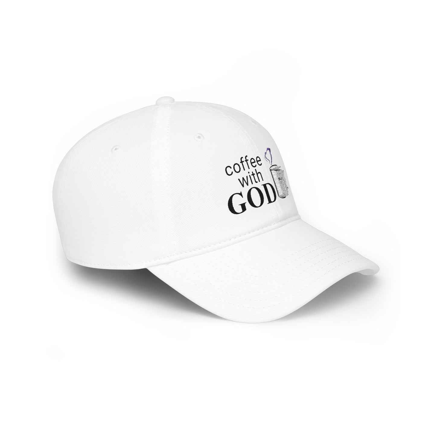 Coffee with God Embroidered Baseball Cap — Christian Faith Hat