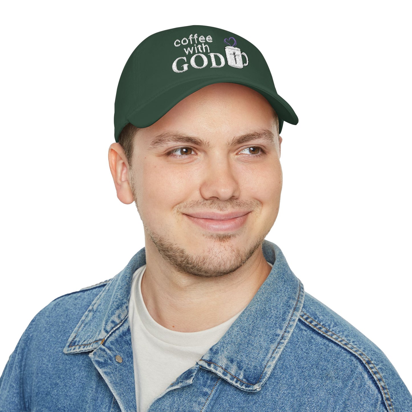 Coffee with God Embroidered Baseball Cap — Christian Faith Hat