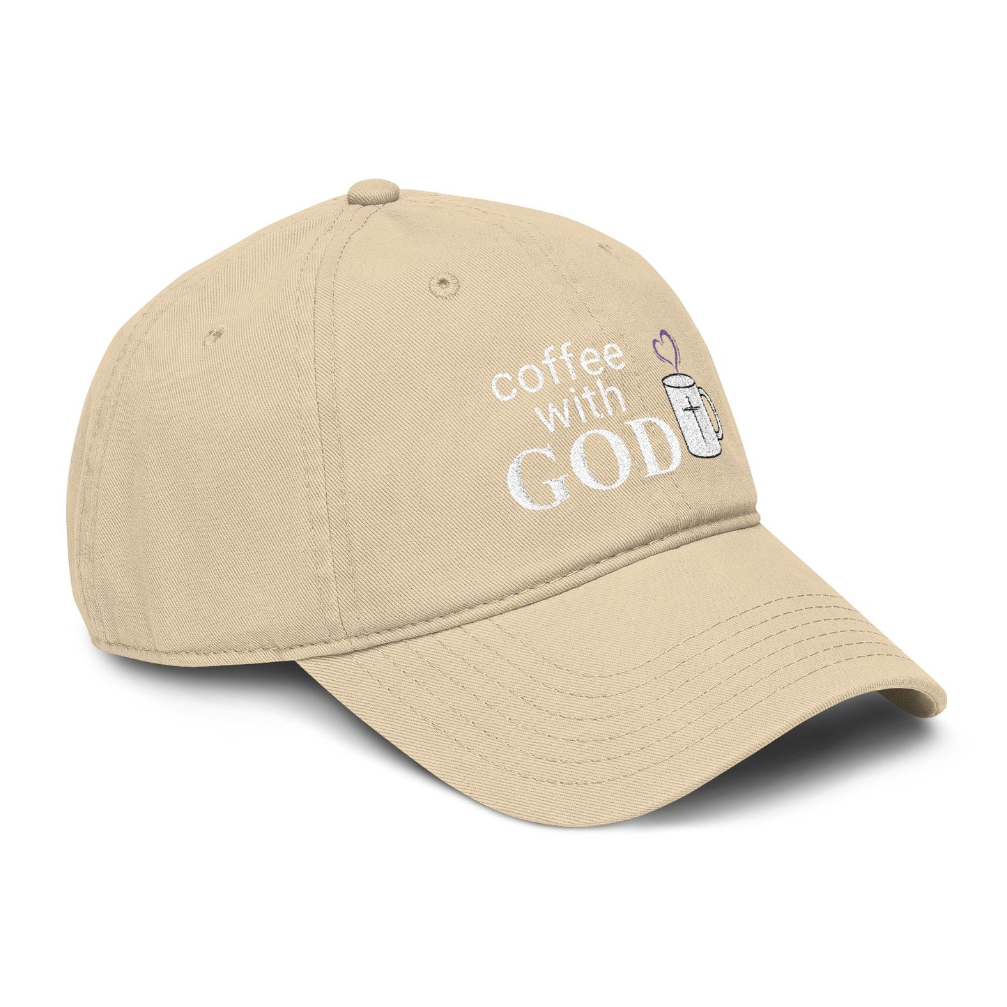 Coffee With God Embroidered Baseball Cap — Faith & Coffee Dad Hat