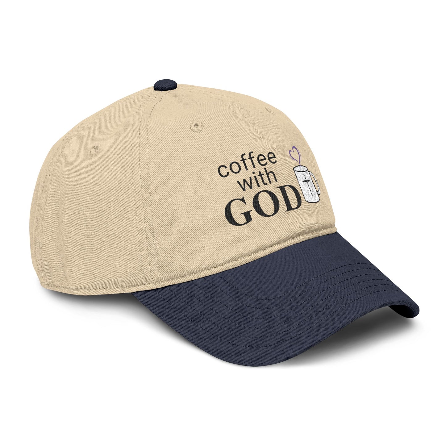 Coffee With God Embroidered Baseball Cap — Faith & Coffee Dad Hat