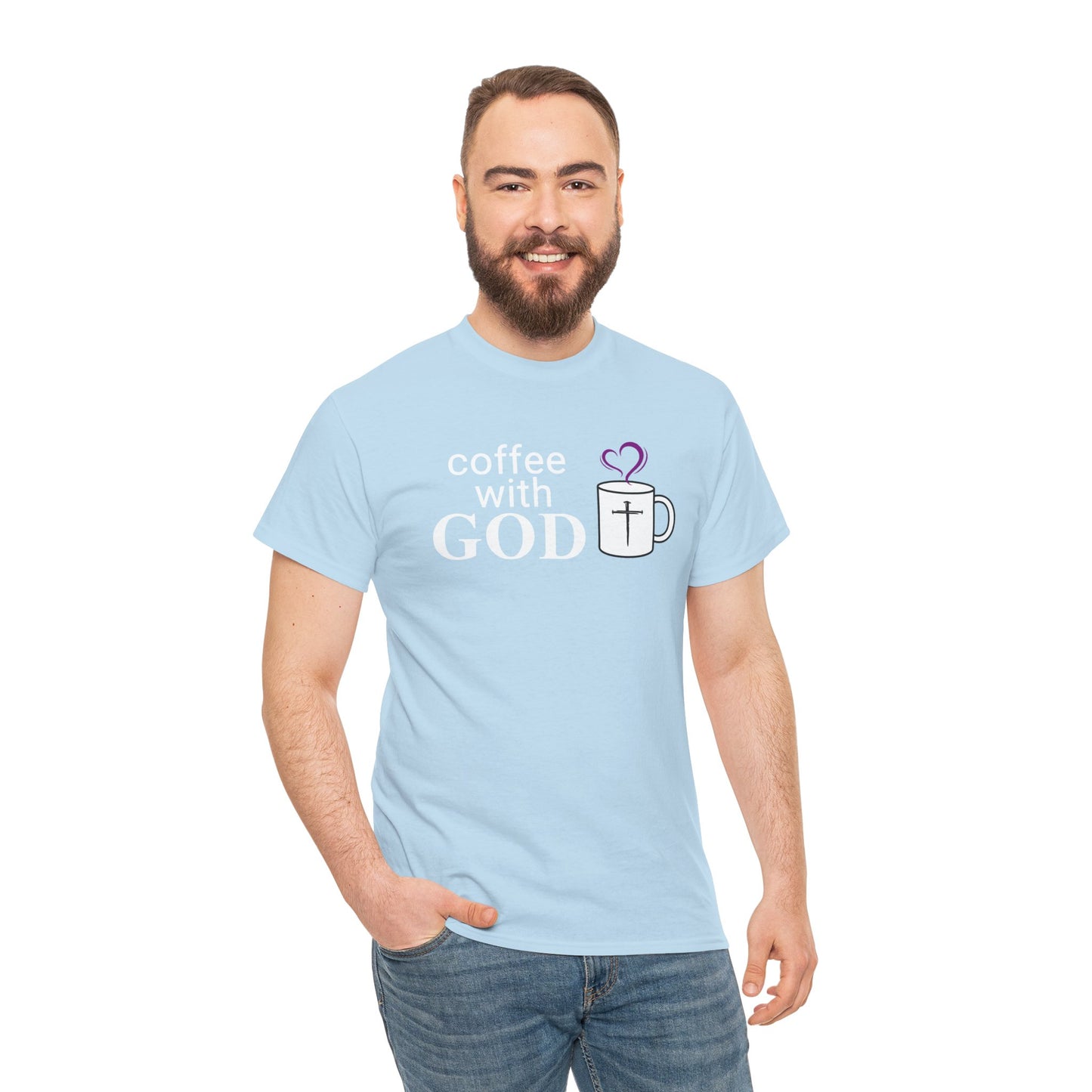 Coffee with God Christian Tee — Faith Mug Graphic Shirt