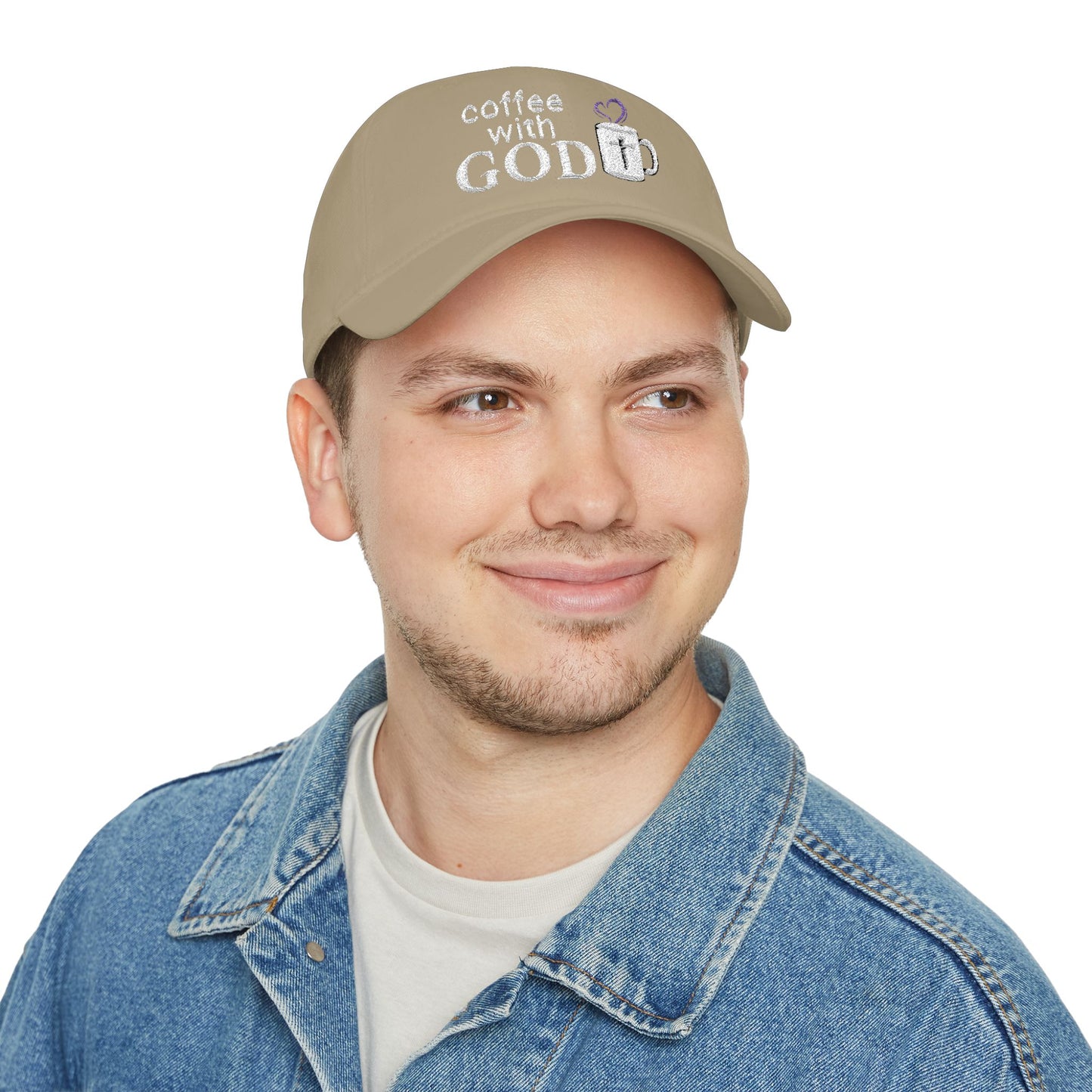 Coffee with God Embroidered Baseball Cap — Christian Faith Hat