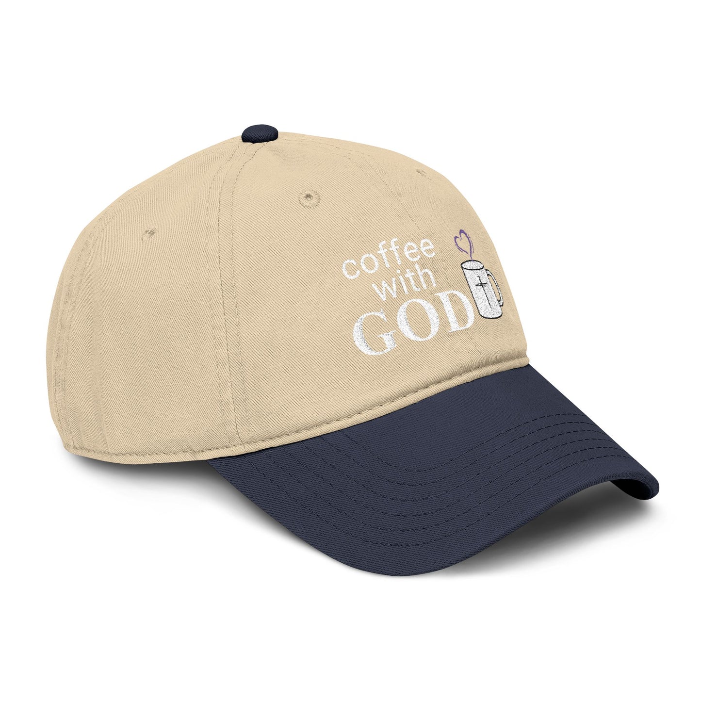 Coffee With God Embroidered Baseball Cap — Faith & Coffee Dad Hat