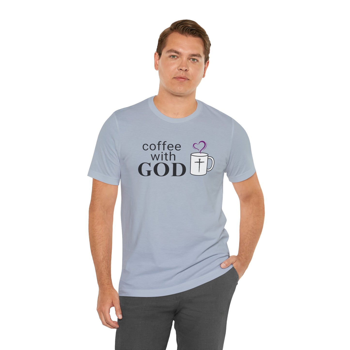 Coffee With God T-Shirt -- Black Print — Christian Faith Prayer Tee