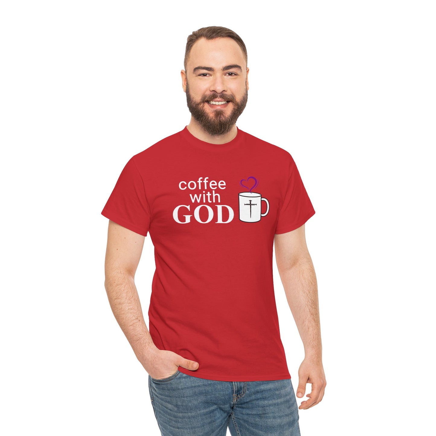Coffee with God Christian Tee — Faith Mug Graphic Shirt