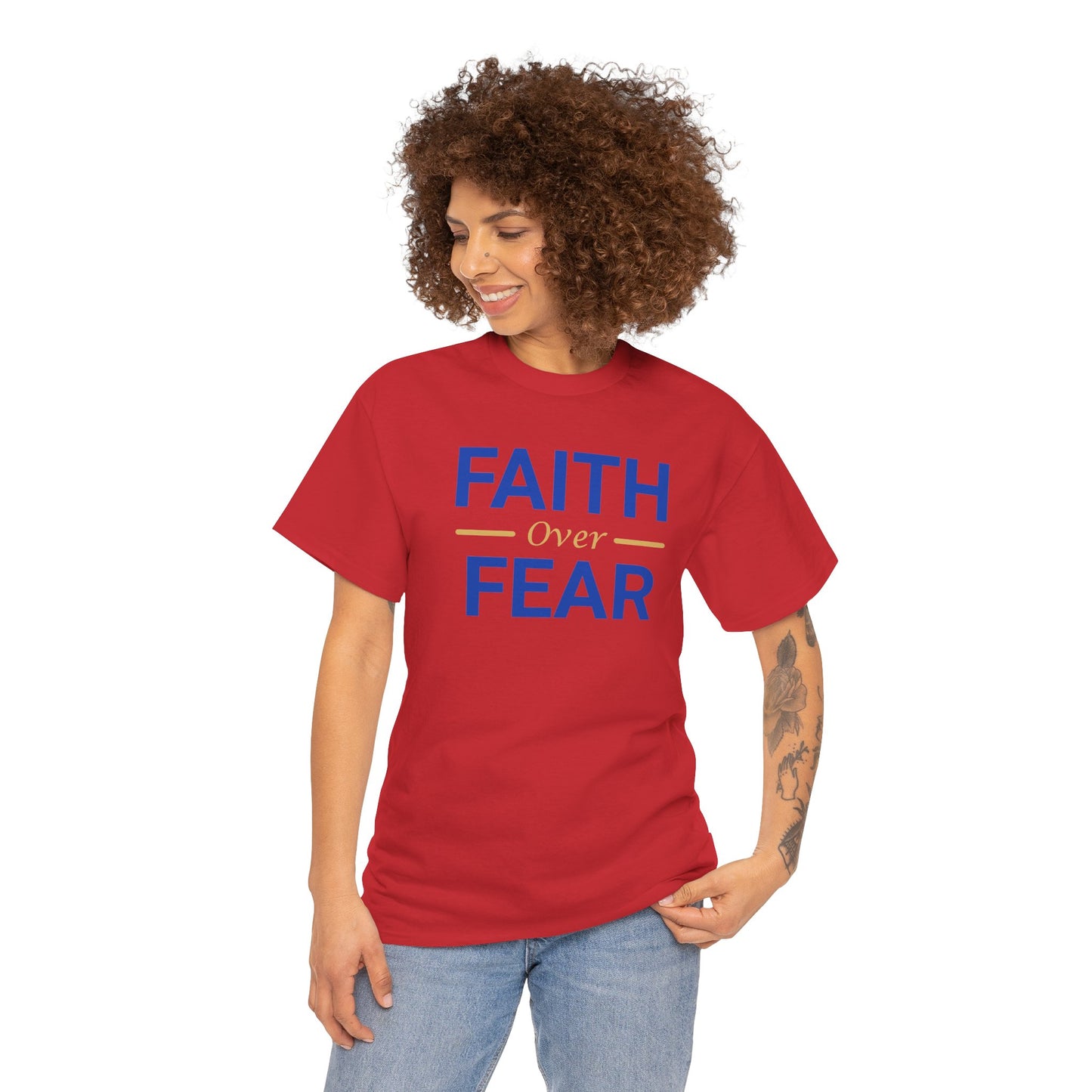 Faith Over Fear T-Shirt — Christian Inspirational Tee