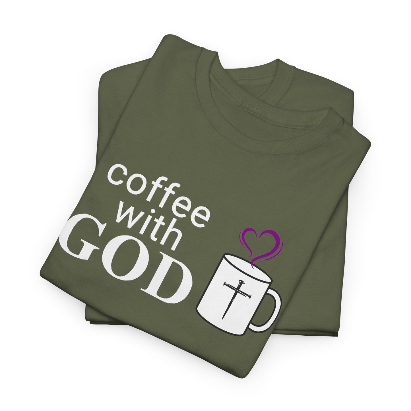 Coffee with God Christian Tee — Faith Mug Graphic Shirt