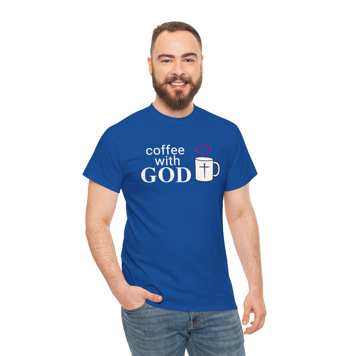 Coffee with God Christian Tee — Faith Mug Graphic Shirt