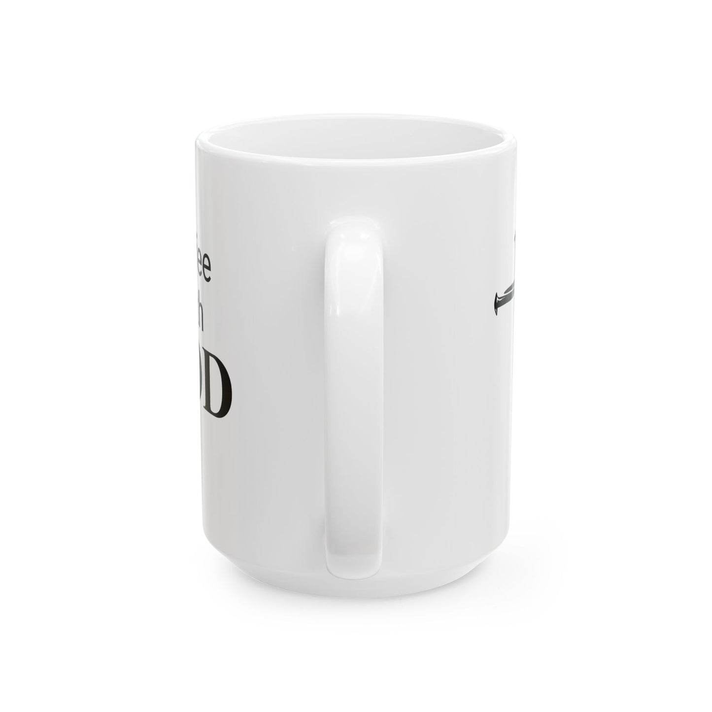 15 oz "coffee with GOD" Ceramic Mug, Unique Gift for Women & Men of Faith